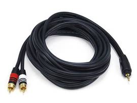 MONOPRICE 10FT PREMIUM 3.5MM STEREO MALE TO 2RCA M