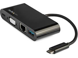 USB C MULTIPORT ADAPTER VGA/PD/USB-A/GBE