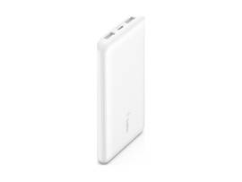 BELKIN 10K POWER BANK, USB-A & C 15W, WHITE
