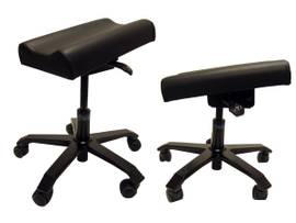 FREESTANDING SINGLE LEG REST - BLACK LEATHERETTE