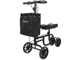 MONOPRICE SEVACARE BY MONOPRICE FOLDING KNEE ROLLER WITH BASKET, DUAL HAND BRAKES, 8-INCH WHEEL, AND FRONT STORAGE BASKET.