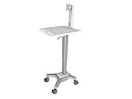 AMER ADJUSTABLE SINGLE MONITOR CART HD