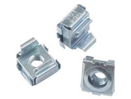 LEGRAND-ORTRONICS SGL HOLE CAGE NUTS,#12-24THREAD,50PC,CLR