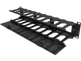 VERTIV 2U X 4IN DEEP HORIZONTAL CABLE MANAGER, SINGLE-SIDED WITH COVER (QTY. 1)