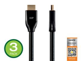 Certified Premium High Speed HDMI Cable 4K@60Hz HDR 18Gbps 28AWG YUV 4:4:4 6ft B