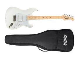 MONOPRICE CALI ELECTRIC GUITAR W/GIG BAG WHITE