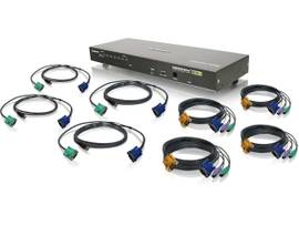 IOGEAR SWTCH 8P COMBO VGA KVMP W/CBL