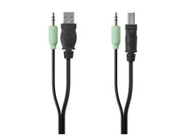BELKIN TAA USB/AUD SKVM CBL, USB A/B, 3.5MM