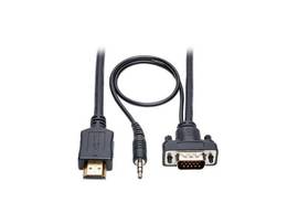 AV Cable - HDMI Left Connector - Male Left Gender - 3.5 mm Audio,VGA Right Conne