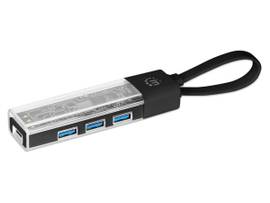 INTRACOM USB-C MALE AND USB-A MALE TO FOUR USB-A PORTS, 5 GBPS SUPERSPEED USB (USB 3.2 GEN 1), BUS POWERED, DETACHABLE USB-A TO USB-C CABLE AS CARRY