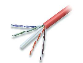 BELKIN CAT6 SOLID BULK CABLE 4PR;23AWG 500 RED