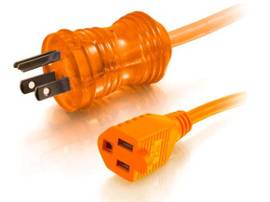 C2G 25FT 16AWG HSPTL PWR CBL, 5-15P-5-15R OR