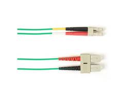 BLACK BOX CORP 50 MM FO PATCH CABLE DUPLX, PLENUM, SCLC GREEN