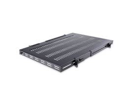 1U ADJUSTABLE MOUNTING DEPTH VENTED RACK MOUNT SHELF - HEAVY DUTY FIXED SERVER RACK CABINET SHELF - 330LBS / 150KG