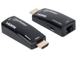 EXTENDS DISTANCE OF 1080P60HZ SIGNAL UP TO 60 M (196 FT.) WITH A SINGLE CAT6 ETHERNET CABLE TRANSMITTER AND RECEIVER POWER OVER CABLEBLACK