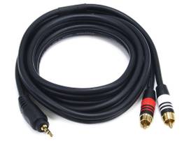 MONOPRICE STEREO M TO 2RCA M CABLE 6FT - BLACK