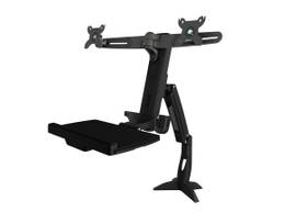 AMER DUAL SIT STAND WORKSTATION CLAMP MOUNT