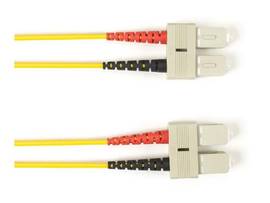 OM1 62.5/125 Multimode Fiber Optic Patch Cable - OFNR PVC, SC to SC, Yellow, 6-m