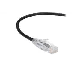BLACK BOX CORP SLIM-NET CAT6 PATCH CABLE BLACK 1FT