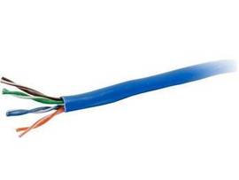 C2G 500FT CAT5E SOLID PLENUM CMP CBL BLUE