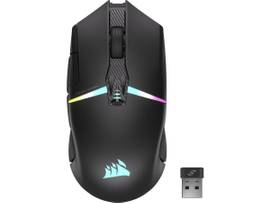 CORSAIR NIGHTSABRE WIRELESS GAMING MOUSE, BACKLIT RGB LED, OPTICAL, BLACK, (CH-931B011-NA)