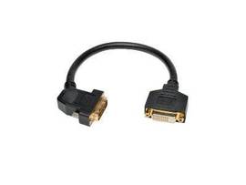 1ft DVI Dual Link Digital Extension Adapter Cable 45 Degree Left Plug DVI-D M/F