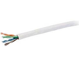 C2G 500FT CAT5E SOLID PLENUM CMP CBL WHT