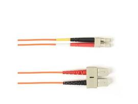 OM1 62.5/125 Multimode Fiber Optic Patch Cable - OFNR PVC, SC to LC, Orange, 1-m