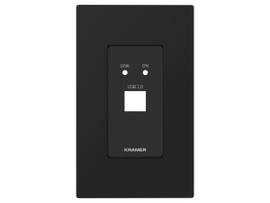 KRAMER BLACK FRAME AND FACEPLATE SET FOR WP 2UT WALL PLATE