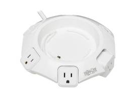 TRIPP SAFE-IT CONFERENCE POWER SURGE PROTECTOR 4 ROTATING 5-15R OUTLETS USB-C & 3 USB-A PORTS 10 FT. 3 M CORD ANTIMICROBIAL PROTECTION
