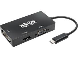 USB Type-C (USB-C) to HDMI/DVI/VGA All-in-One Converter Adapter, Thunderbolt 3 C