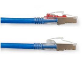 CAT6A 650-MHz Locking Snagless Patch Cable S/FTP CM PVC BL 15FT