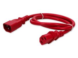 ADD-ON 1FT C13/C14 PWR CBL 100-250V 15A RD