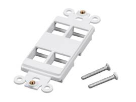 MONOPRICE DECOR INSERT FOR KEYSTONE 4 HOLE WHITE