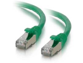 C2G 14FT CAT6 SNAGLESS STP CABLE-GRN
