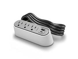 LEGRAND-WIREMOLD DESKTOP PWR CTR 3 OL USB A/C WH