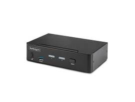 STARTECH 2-PORT DISPLAYPORT KVM SWITCH, 8K 60HZ / 4K 144HZ, SINGLE DISPLAY, DP 1.4, 2X USB 5GBPS PORTS, 4X USB 2.0 HID PORTS, HOTKEY SWITCHING, TAA CO