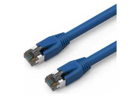 AXIOM 7FT CAT8 2000MHZ S/FTP SHIELDED PATCH CABLE SNAGLESS BOOT (BLUE)