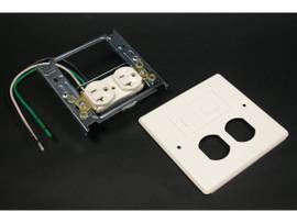 LEGRAND-WIREMOLD 2-GANG W/ONE DUPLEX INSTA