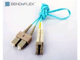 AXIOM LC/SC BENDNFLEX SILVER MMD OM4 50/125 PLENUM BEND INSENSITIVE FIBER 0.5M