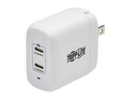 TRIPP DUAL-PORT COMPACT USB-C WALL CHARGER GAN TECHNOLOGY 40W PD CHARGING 20W+20W OR 30W WHT