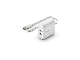 BELKIN DUAL USB-A WALL CHARGER 24W + USB-A