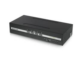 IOGEAR 4-PORT DUAL VIEW DVI PP40 SECURE KVM SWITCH W/AUDIO AND CAC SUPPORTS TAA COMPLIANCE