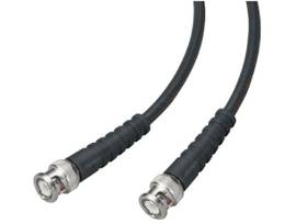 Coax Patch Cable - RG59 Shielded Solid PVC 75-Ohm BNC M/M BK 50FT