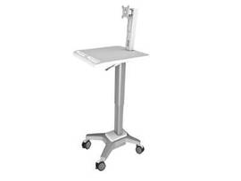 AMER ADJUSTABLE SINGLE MONITOR CART