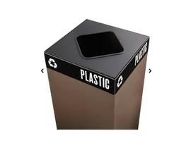 SAFCO LID RECEPTACLE S PUB SQ BLK