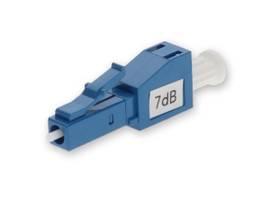 2-Pack of 7dB fixed LC Male to LC Female OS1 SMF Simplex Fiber Attenuators
