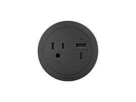LEGRAND-WIREMOLD ROUND FPC 1 OL USB BLACK 10FT