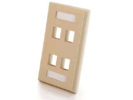 C2G 4-PORT KEYSTONE WALLPLATE IVRY