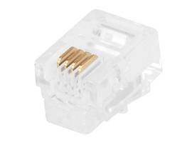 MONOPRICE 6P4C RJ11 PLUG FOR FLAT STRANDED PHONE C